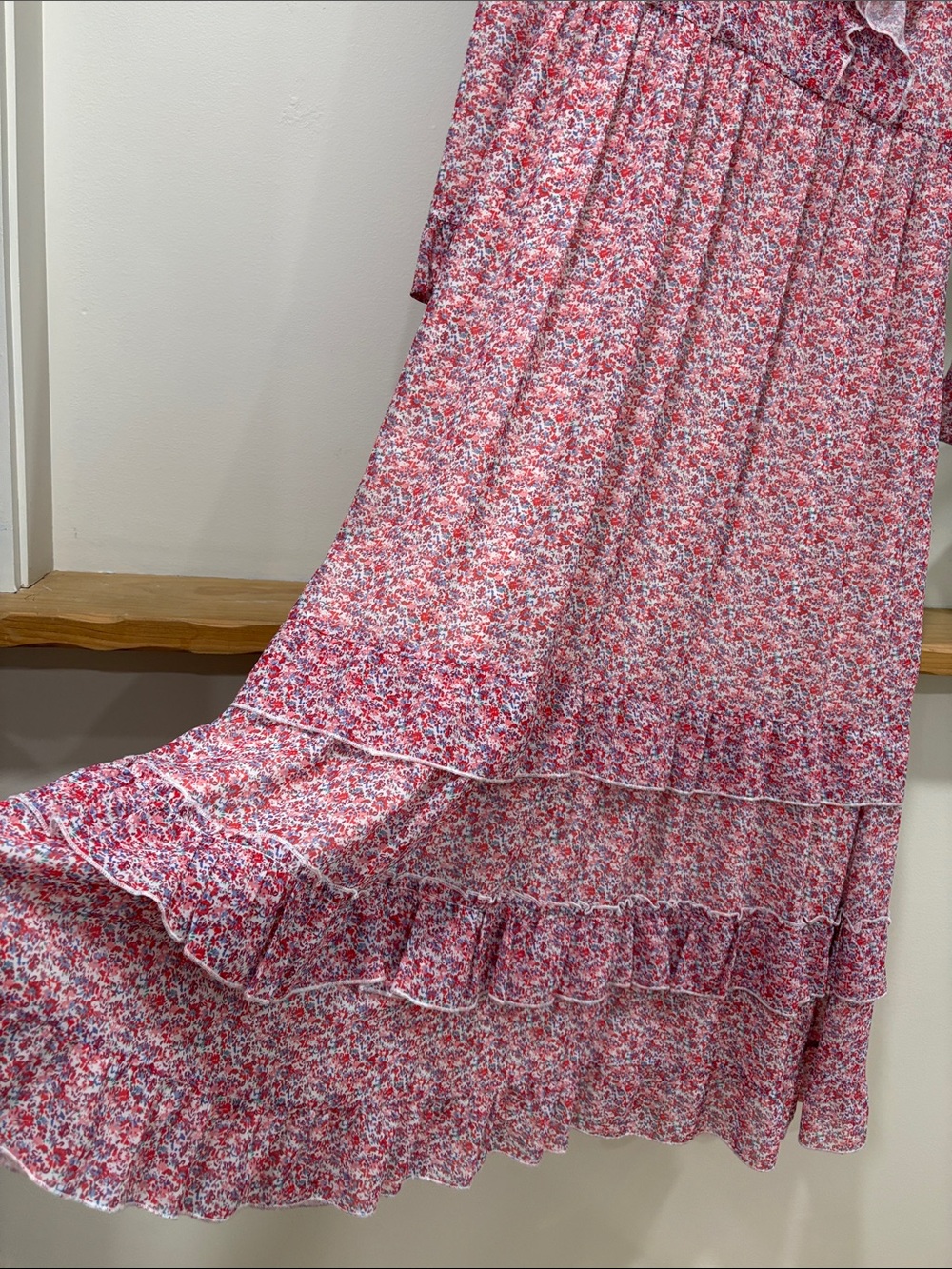 Gemma Allright Floral Farmhouse Ruffle Maxi Dress, Size M - Picture 4 of 12